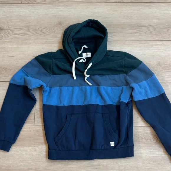 Marine Layer Teal Hoodie with White Drawstring SZ SMALL NWOT - Picture 3 of 6